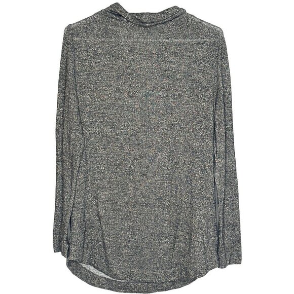 Talbots women’s grey gold long sleeve cowl neck tunic top size m - Picture 4 of 8